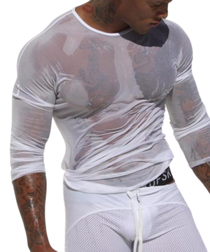 Men's - T-Shirt - Transparent Long Sleeves